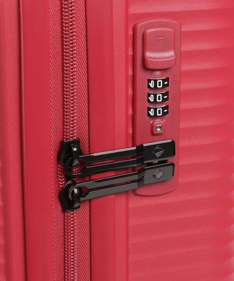 Travelite Air Stripe Slim 4-Rollen Trolley red