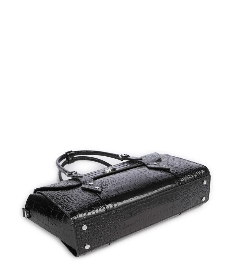 Vivienne Westwood Bettina Embossed Croc Medium Shopper black