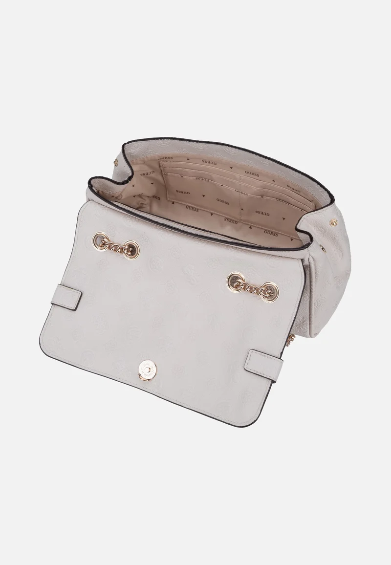 Ella Logo Convertible Flap 46210 Stone Logo - Abendtasche