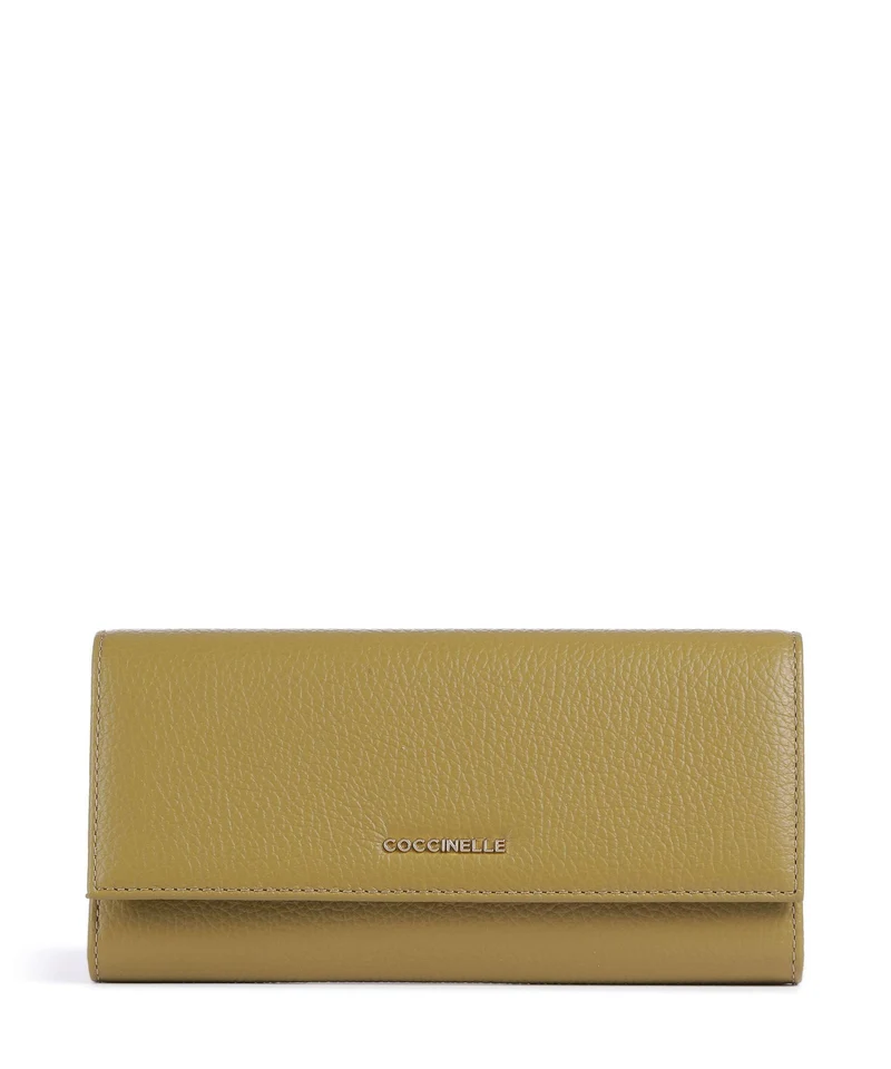 Coccinelle Metallic Soft Geldbörse seagrass