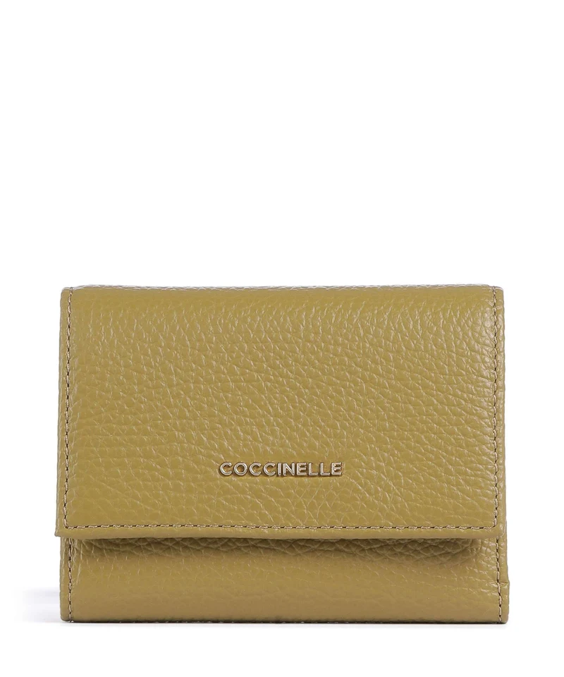 Coccinelle Metallic Soft Geldbörse seagrass