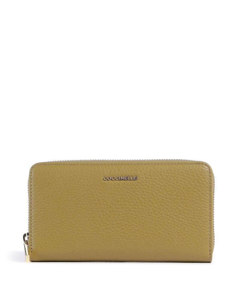 Coccinelle Metallic Soft Geldbörse seagrass