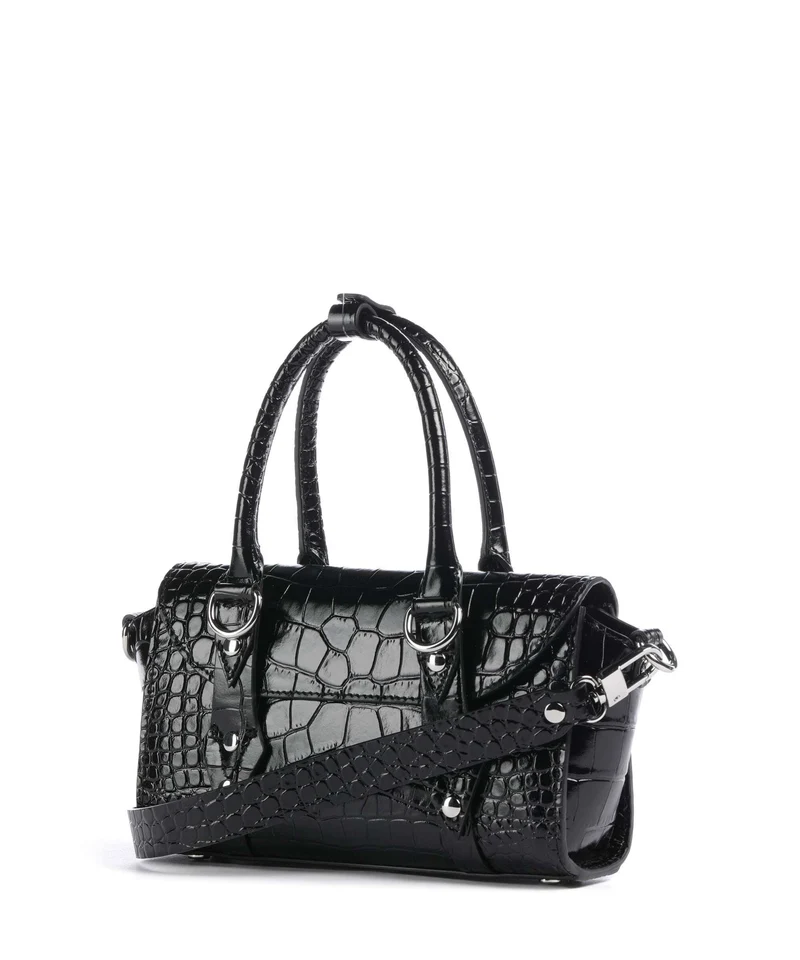 Vivienne Westwood Bettina Embossed Croc Mini Handtasche black