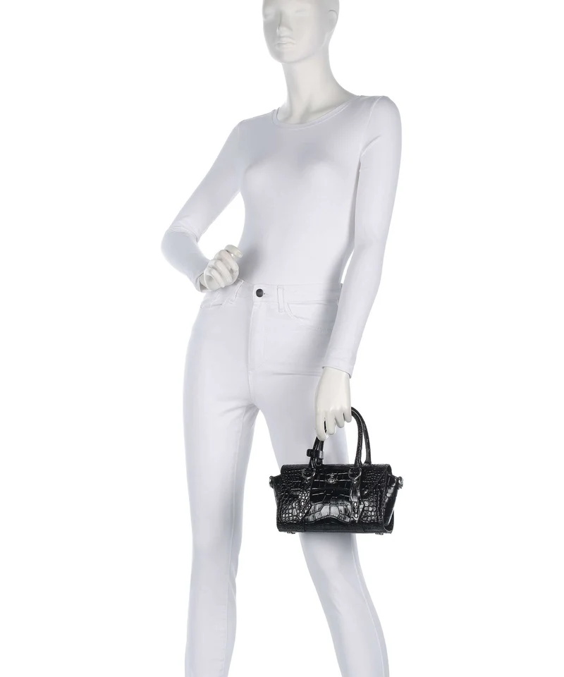 Vivienne Westwood Bettina Embossed Croc Mini Handtasche black