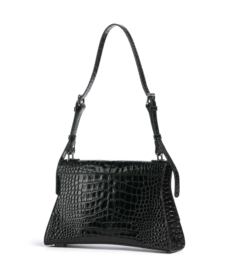 Vivienne Westwood Bianca Embossed Croc M Schultertasche black