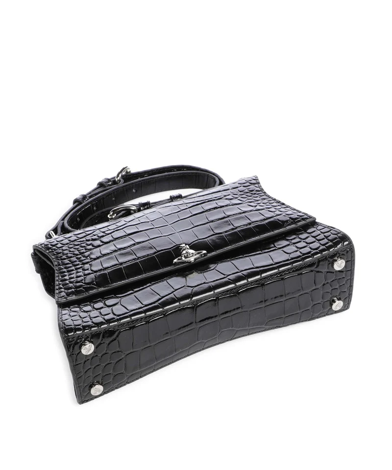 Vivienne Westwood Bianca Embossed Croc S Schultertasche black
