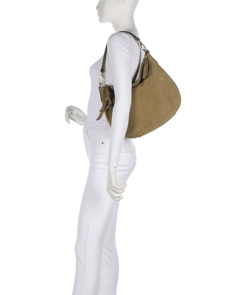 Abro Suede Juna Small Beuteltasche mud
