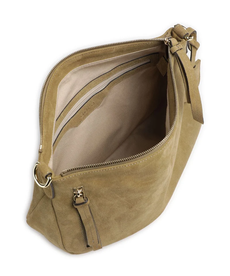 Abro Suede Juna Small Beuteltasche mud