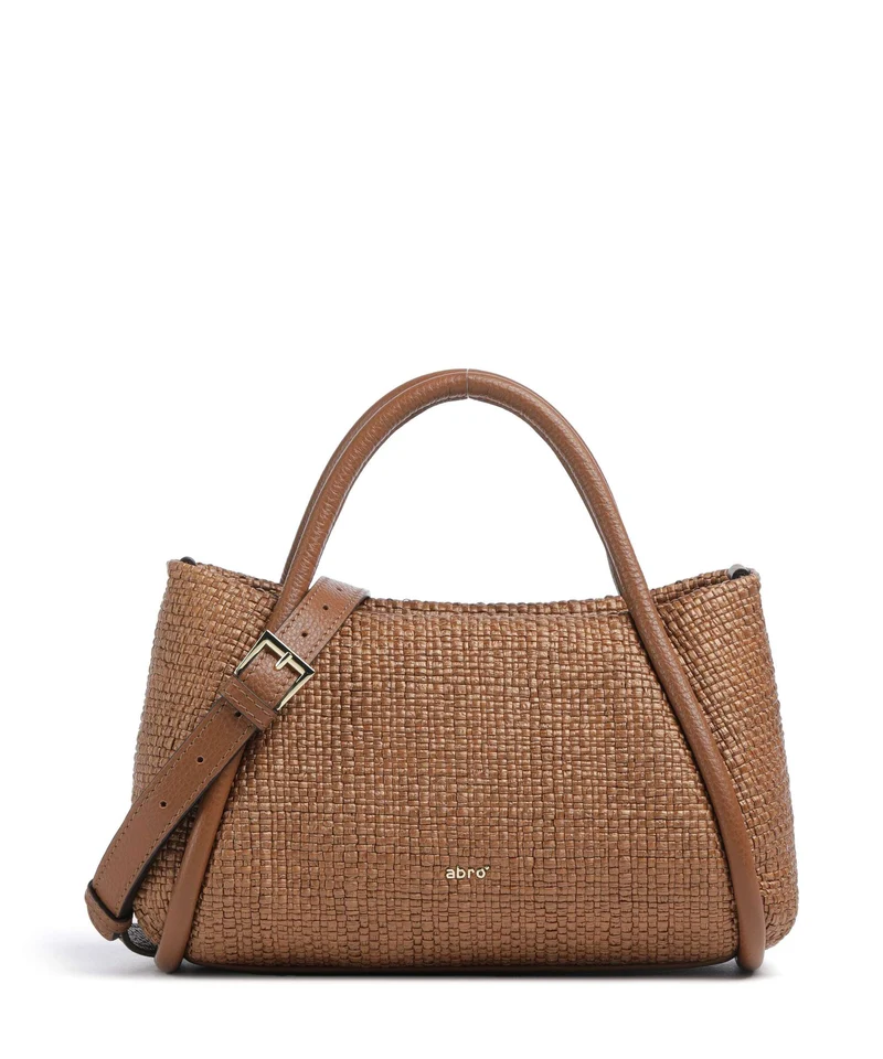 Abro Raffia Intreccio Willow Handtasche caramel/cognac