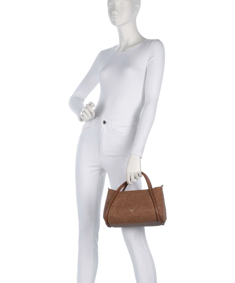 Abro Raffia Intreccio Willow Handtasche caramel/cognac