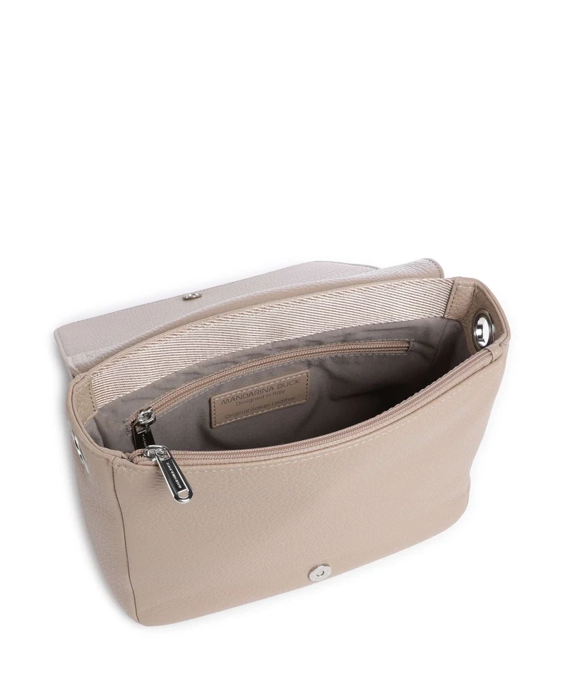 Mandarina Duck Mellow Leather Schultertasche warm taupe