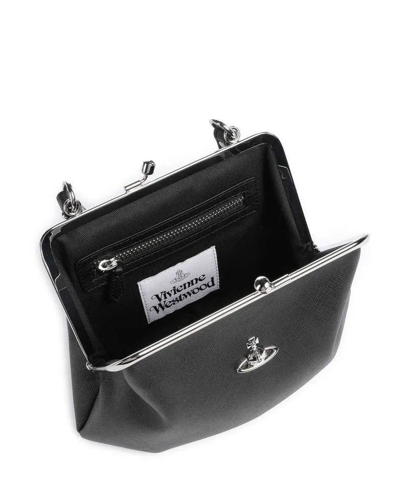 Vivienne Westwood Granny Frame Saffiano Handtasche black