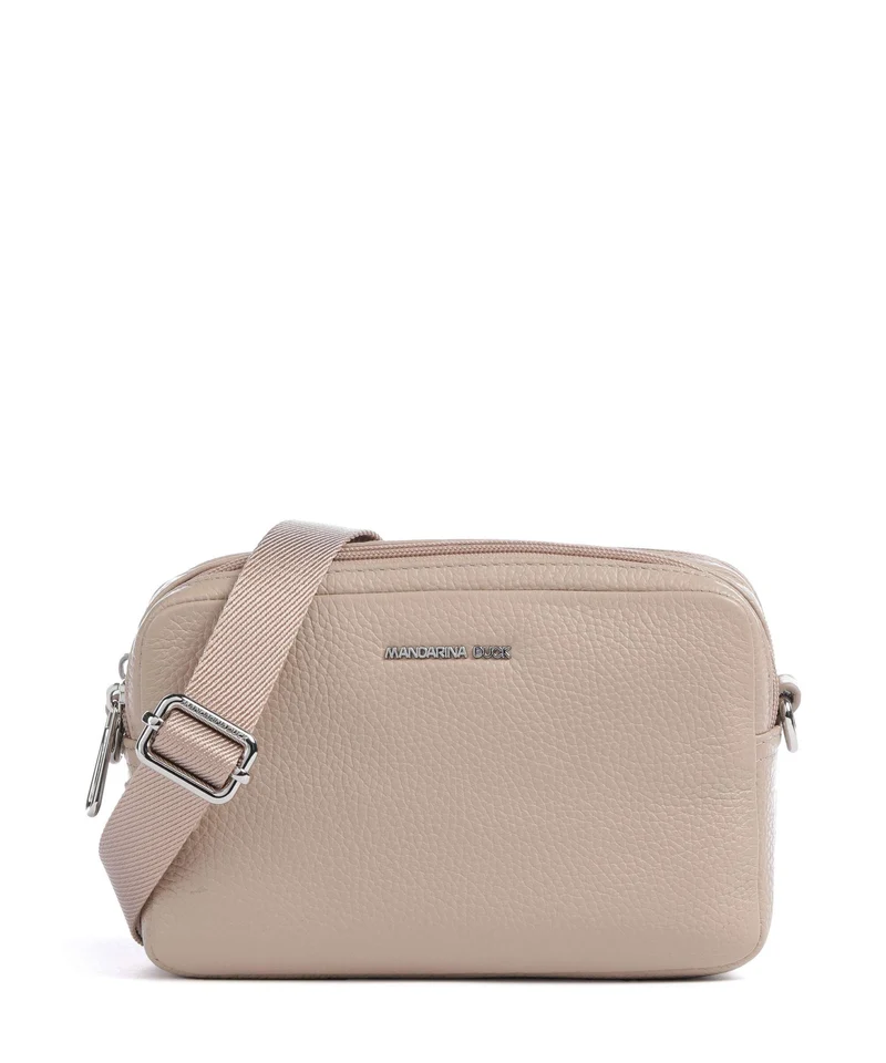Mandarina Duck Mellow Leather Umhängetasche warm taupe