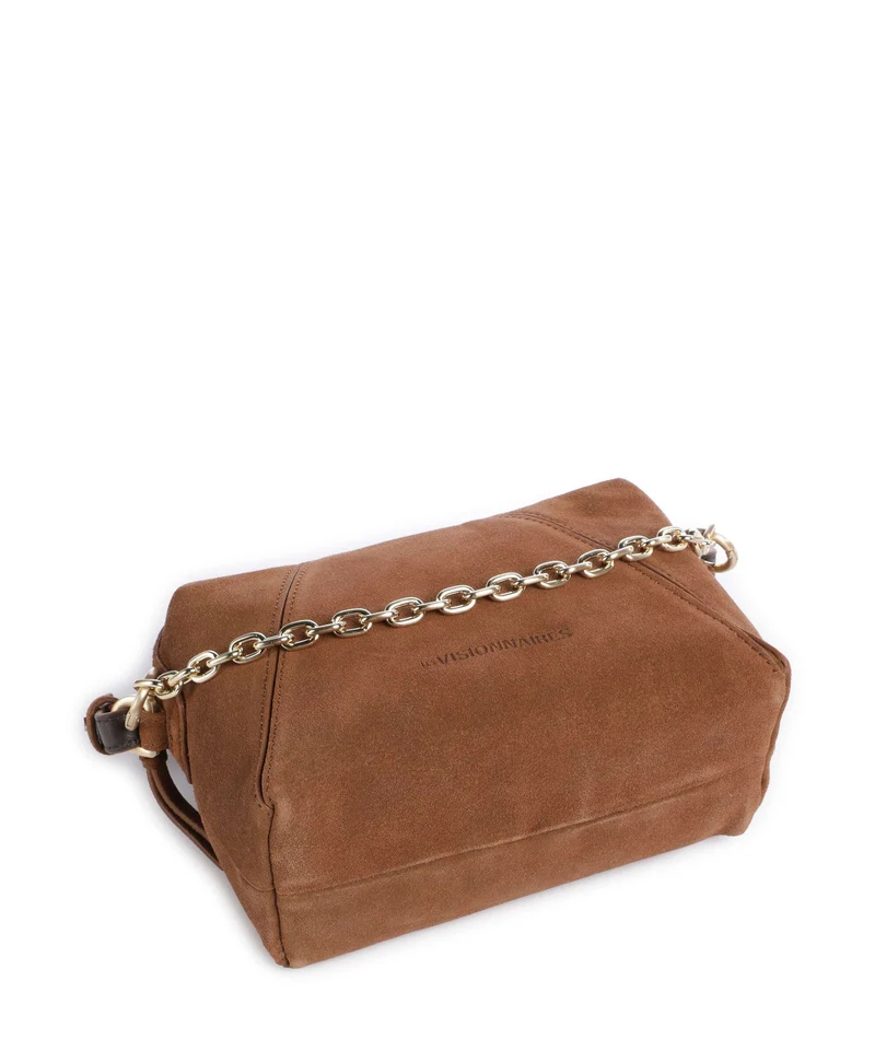 Les Visionnaires Lynn Cozy Chain Umhängetasche cognac