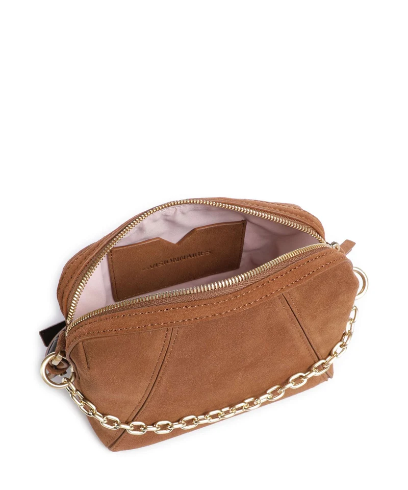 Les Visionnaires Lynn Cozy Chain Umhängetasche cognac