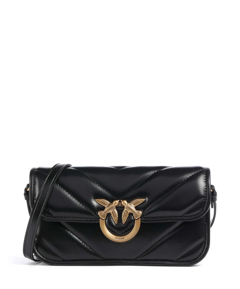 Pinko Love Box Horizontal Schultertasche nero/antique gold