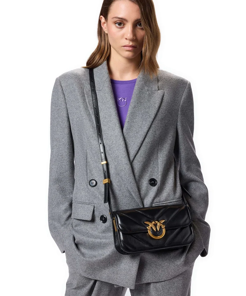Pinko Love Box Horizontal Schultertasche nero/antique gold