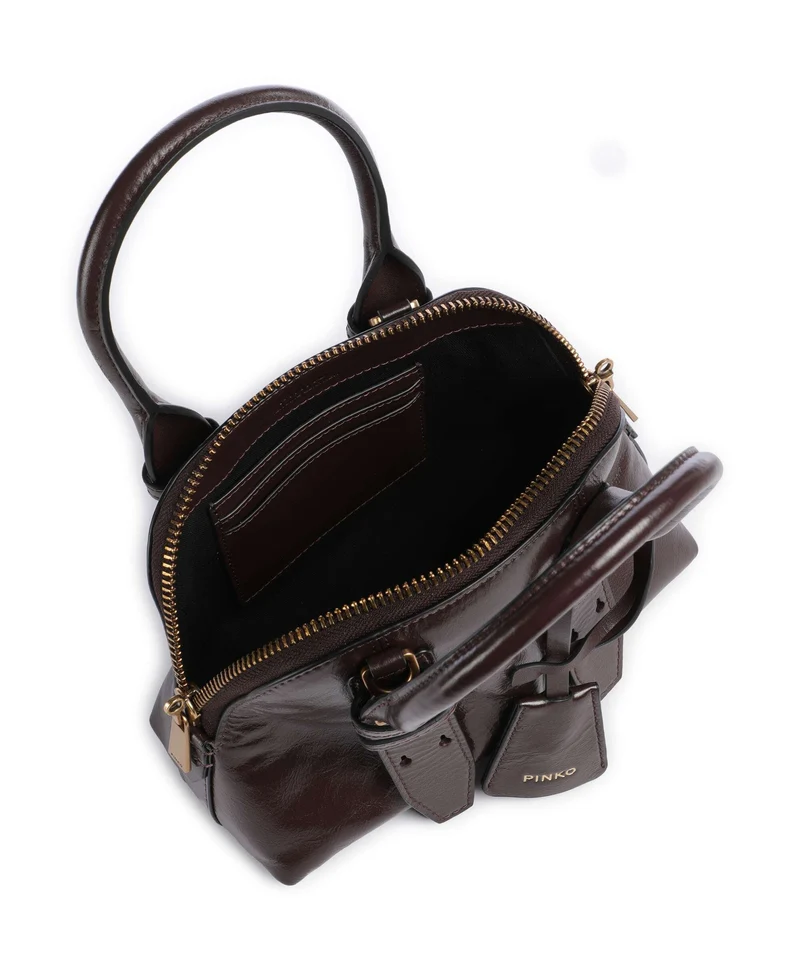 Pinko Bowling Mini Handtasche rosso mogano/antique gold