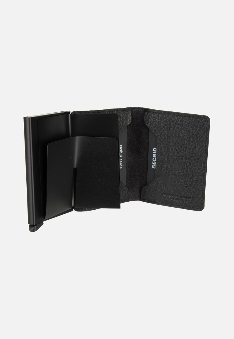 Slimwallet Veg Tanned Black-Black - Portemonnaie