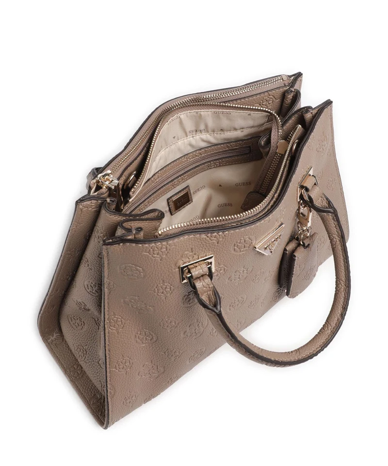Guess Cresidia Handtasche dark taupe logo