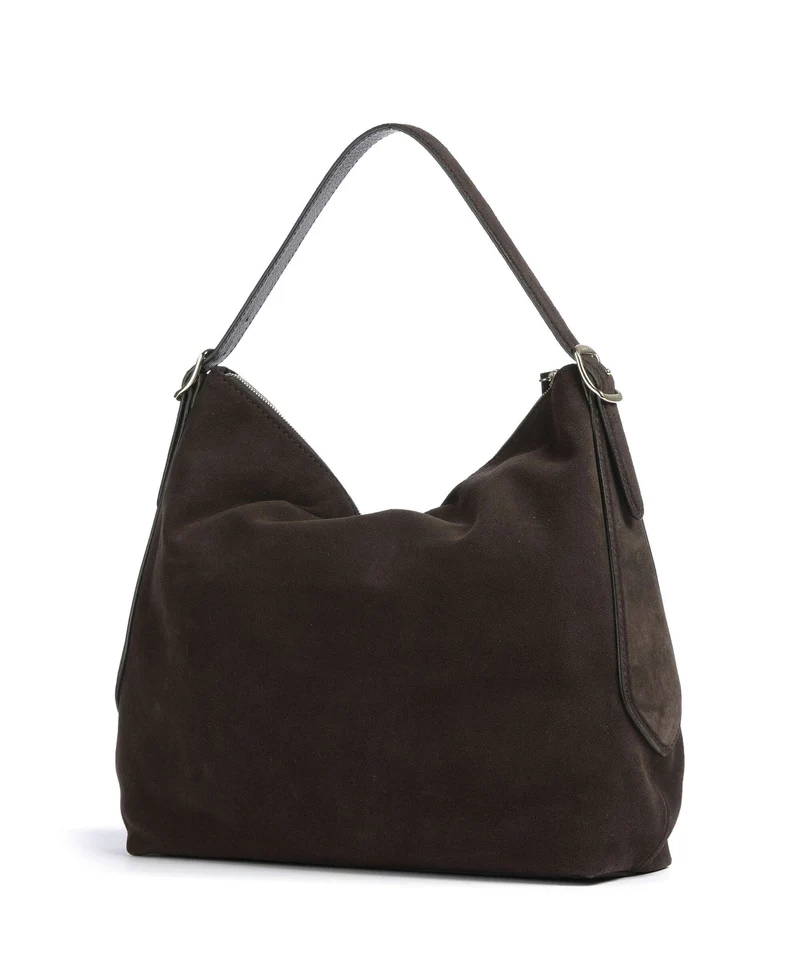 Abro Suede Carina Beuteltasche dark brown