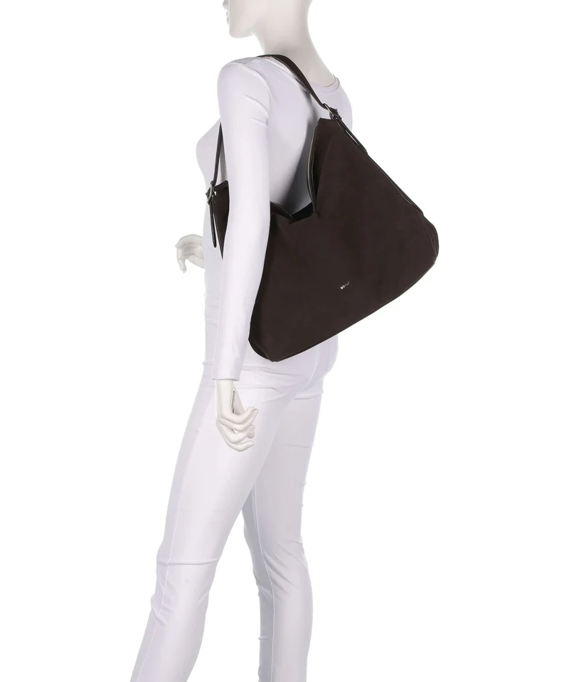 Abro Suede Carina Beuteltasche dark brown