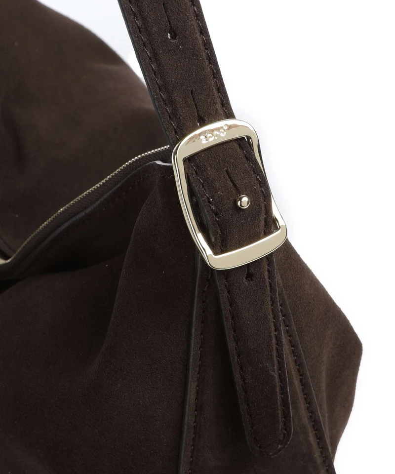 Abro Suede Carina Beuteltasche dark brown