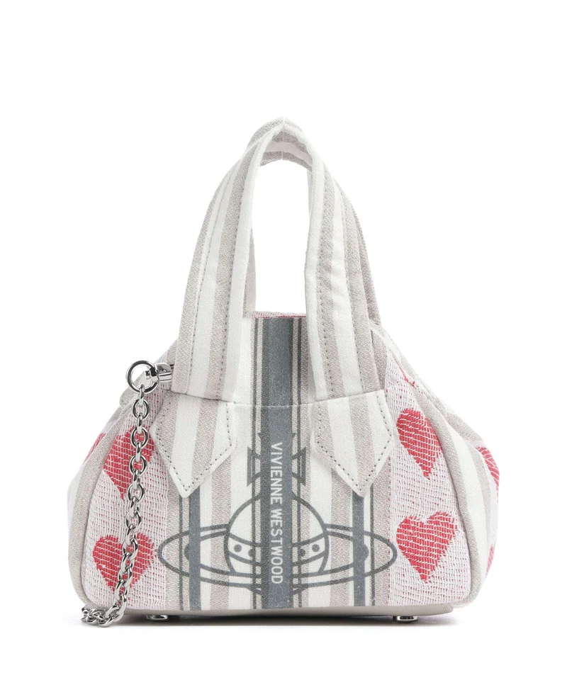 Vivienne Westwood Archive Linen Heart Stripes Mini Umhängetasche multicolour