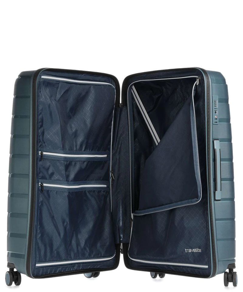 Travelite Air Base 4-Rollen Trolley eisblau