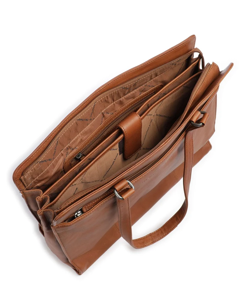 The Chesterfield Brand Wax Pull Up Cow Fidenza Shopper cognac
