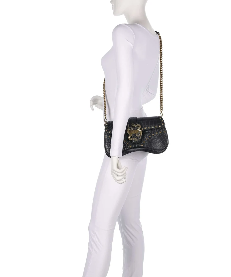Just Cavalli Iconic Snakes Schultertasche black