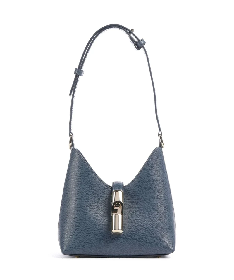Furla Iride Mini Schultertasche grigio blu