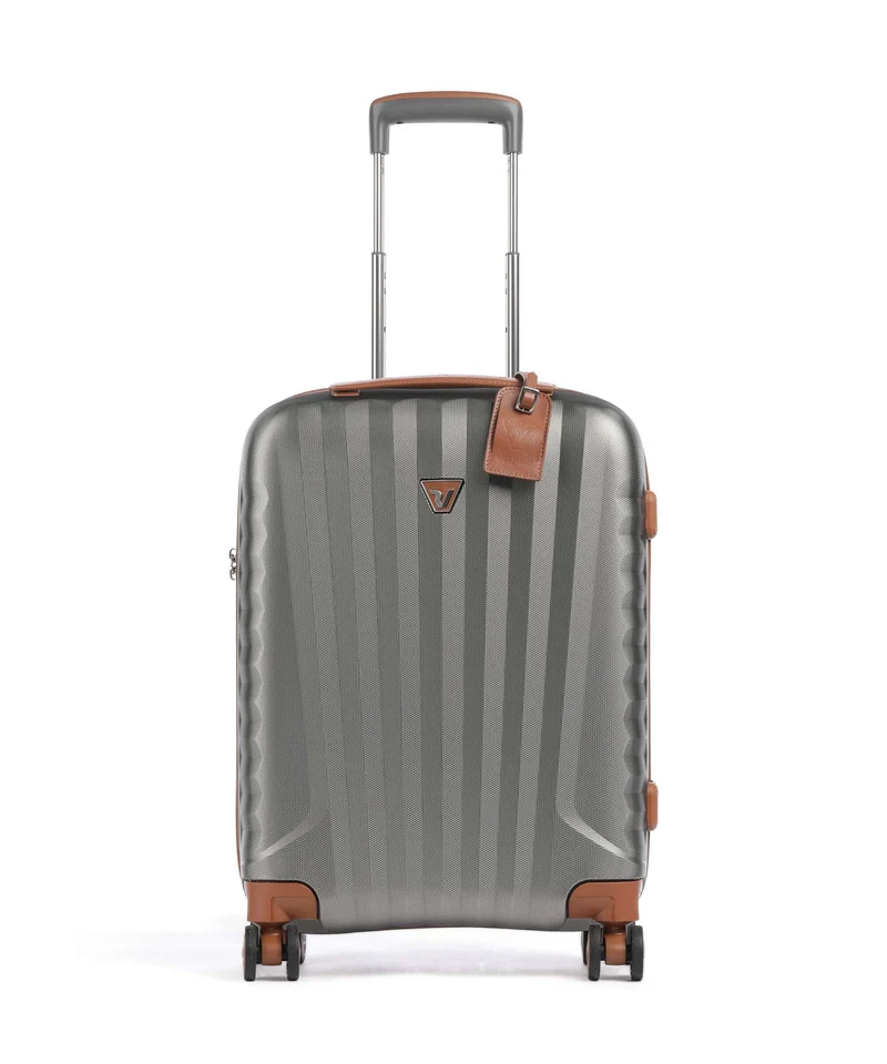 Roncato E-Lite 4-Rollen Trolley titanio/cognac