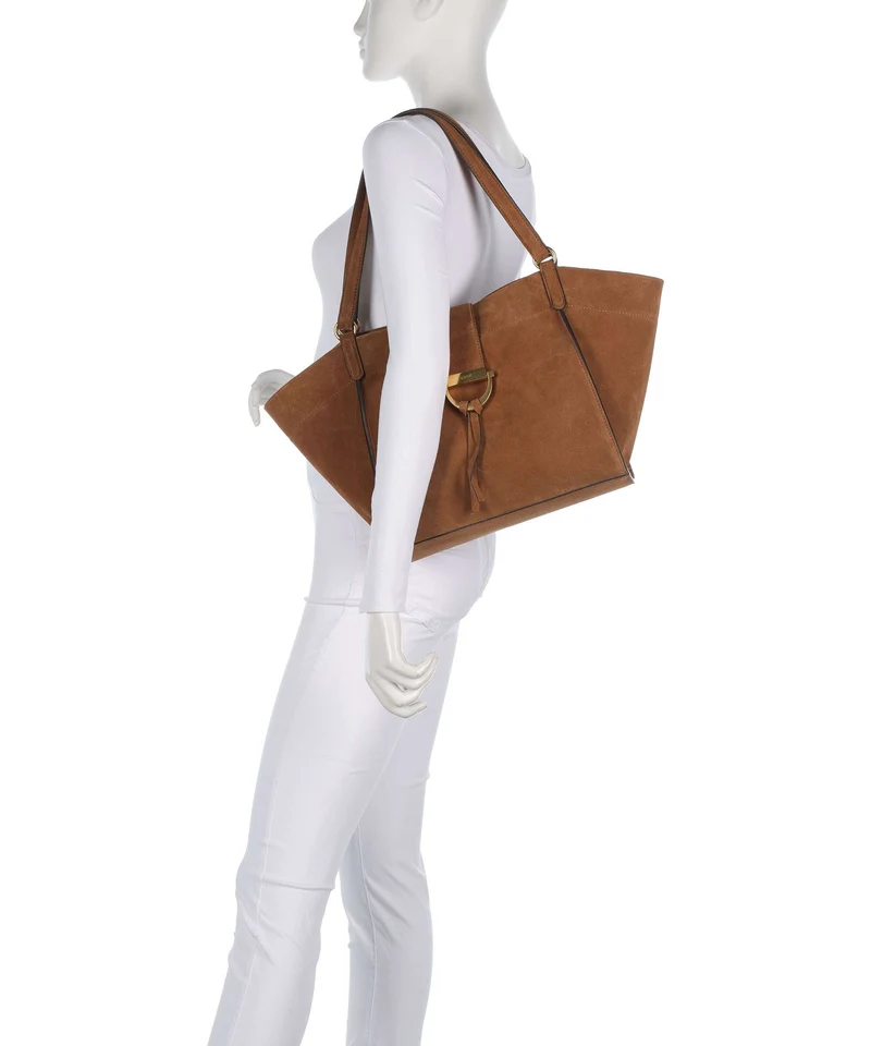 Abro Suede Temi Shopper cuoio