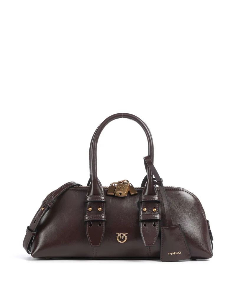 Pinko Bowling Horizontal Handtasche rosso mogano/antique gold