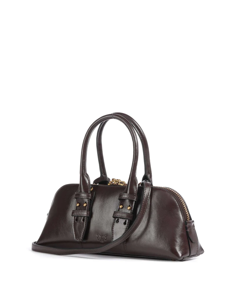 Pinko Bowling Horizontal Handtasche rosso mogano/antique gold