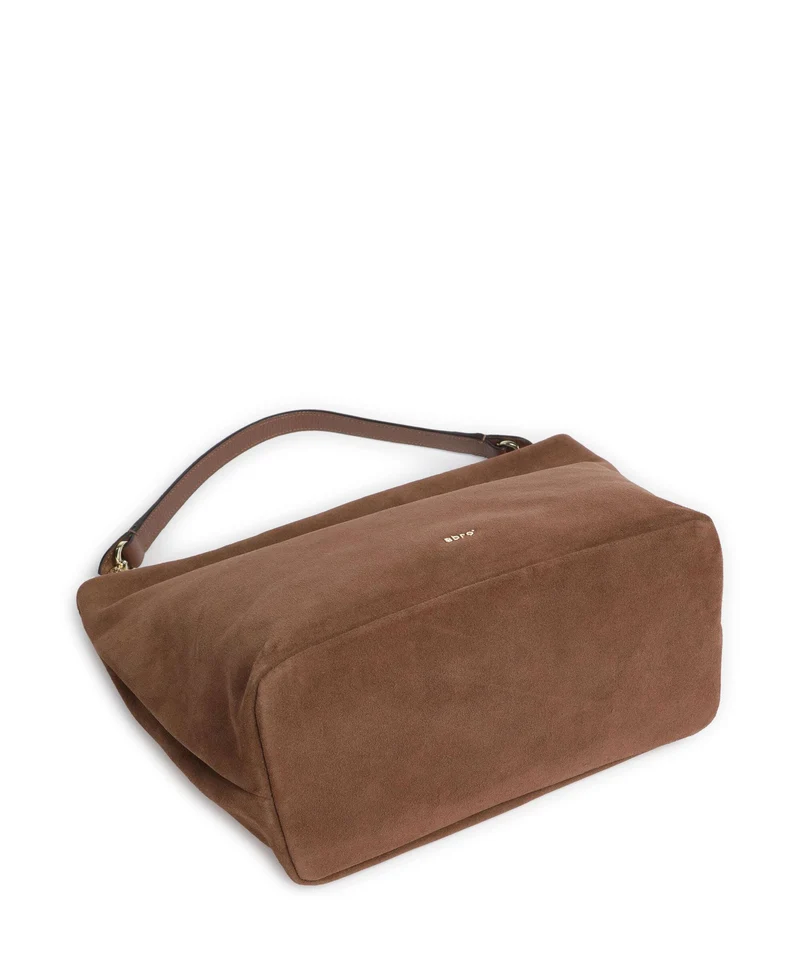 Abro Suede Ebony Beuteltasche wood