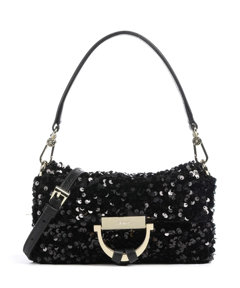 Abro Sequins Temi Schultertasche black/gold