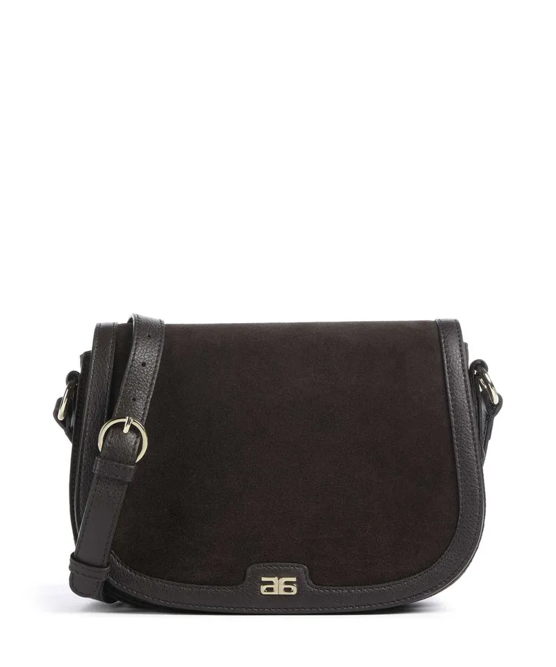 Abro Suede Rosalia Umhängetasche dark brown
