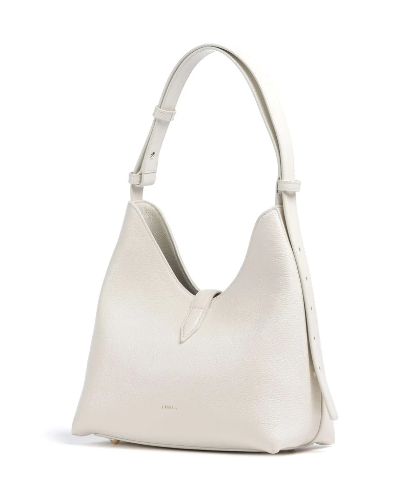 Furla Goccia S Schultertasche panna