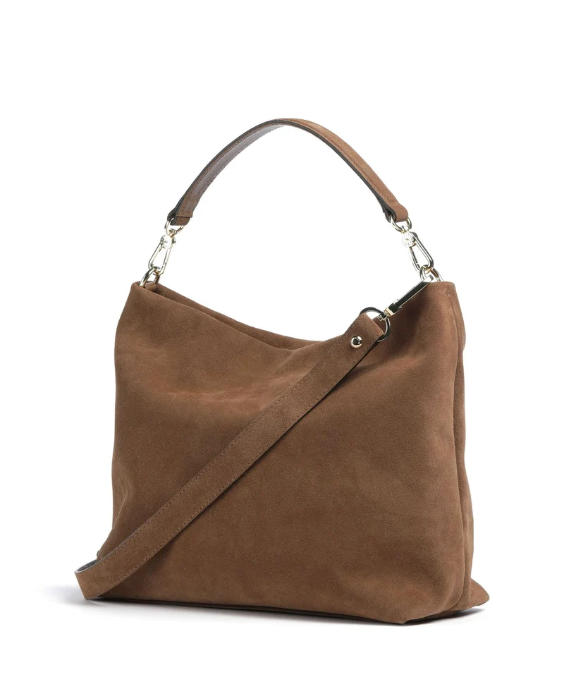 Abro Suede Kaia Beuteltasche camel