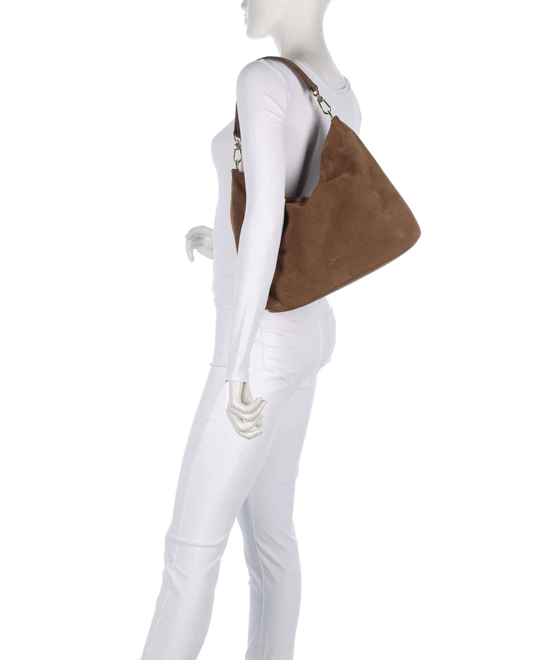 Abro Suede Kaia Beuteltasche camel