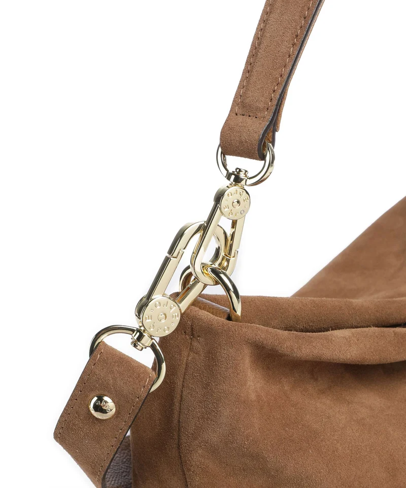 Abro Suede Kaia Beuteltasche camel