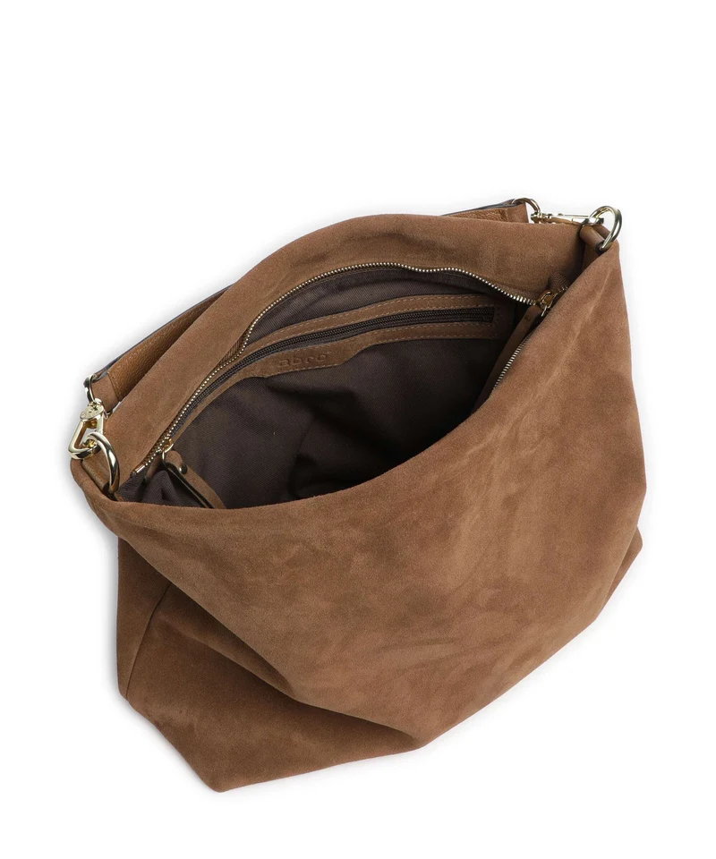 Abro Suede Kaia Beuteltasche camel