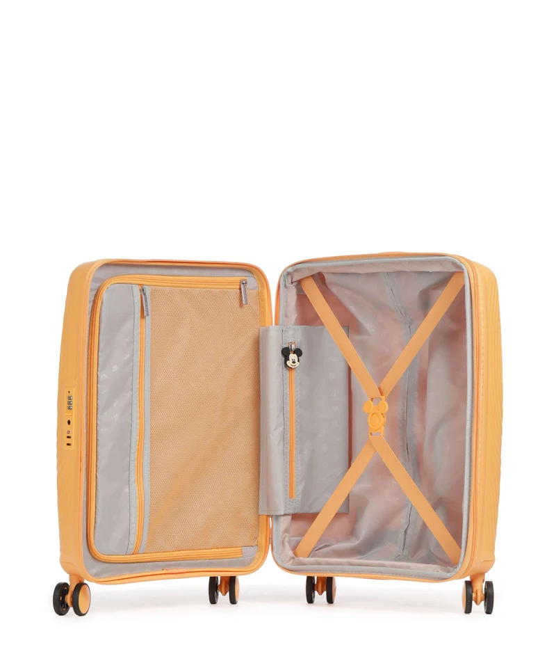 American Tourister Mickey Magic 4-Rollen Trolley mickey peachy orange