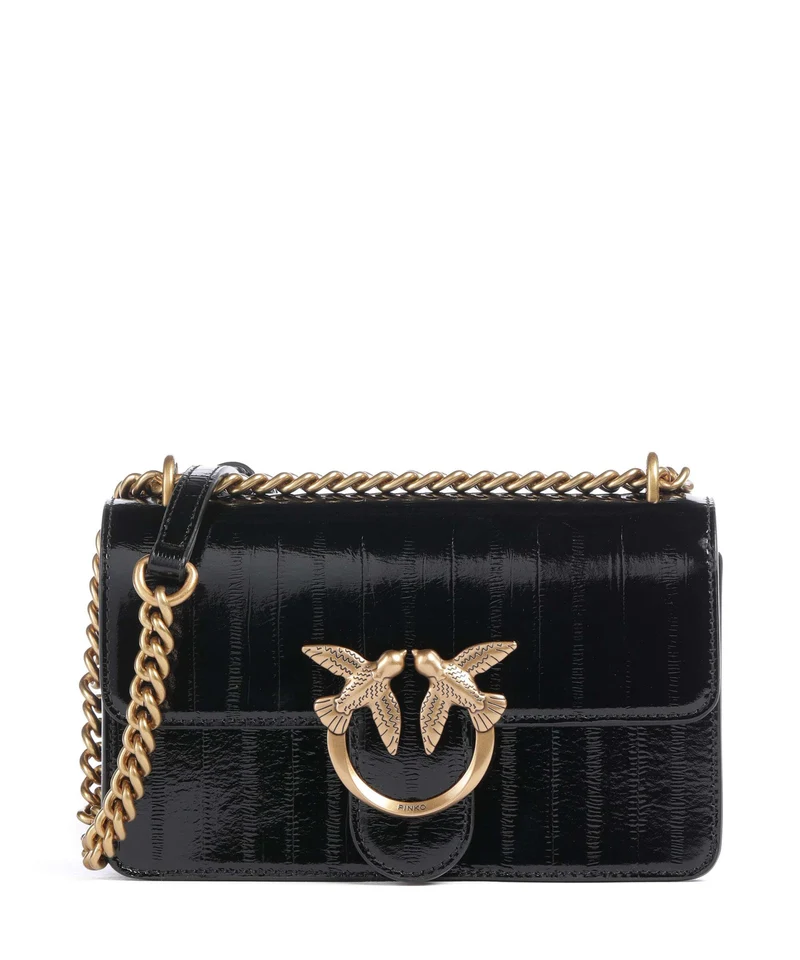 Pinko Love One Mini Schultertasche nero/antique gold