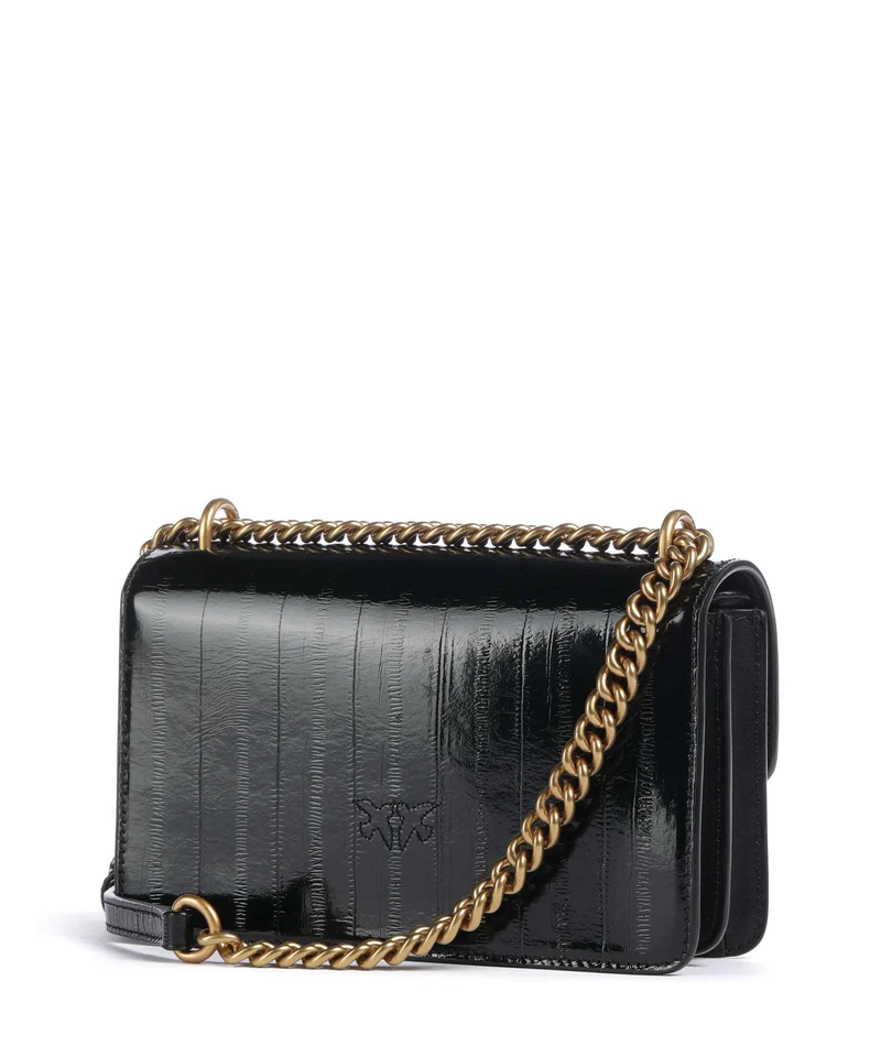 Pinko Love One Mini Schultertasche nero/antique gold