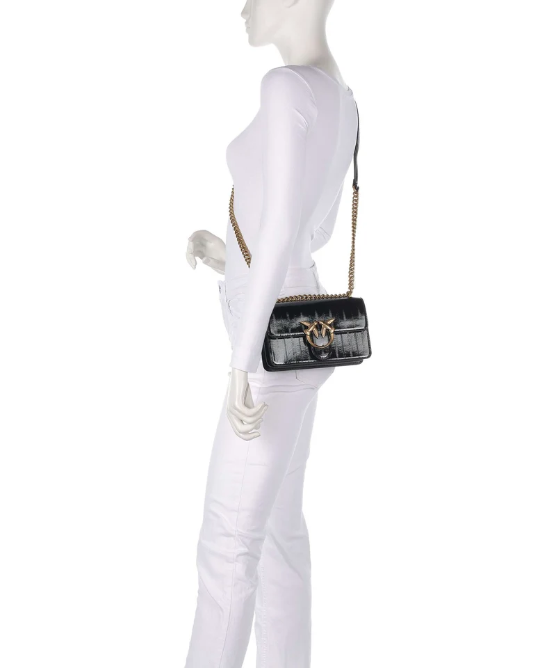 Pinko Love One Mini Schultertasche nero/antique gold