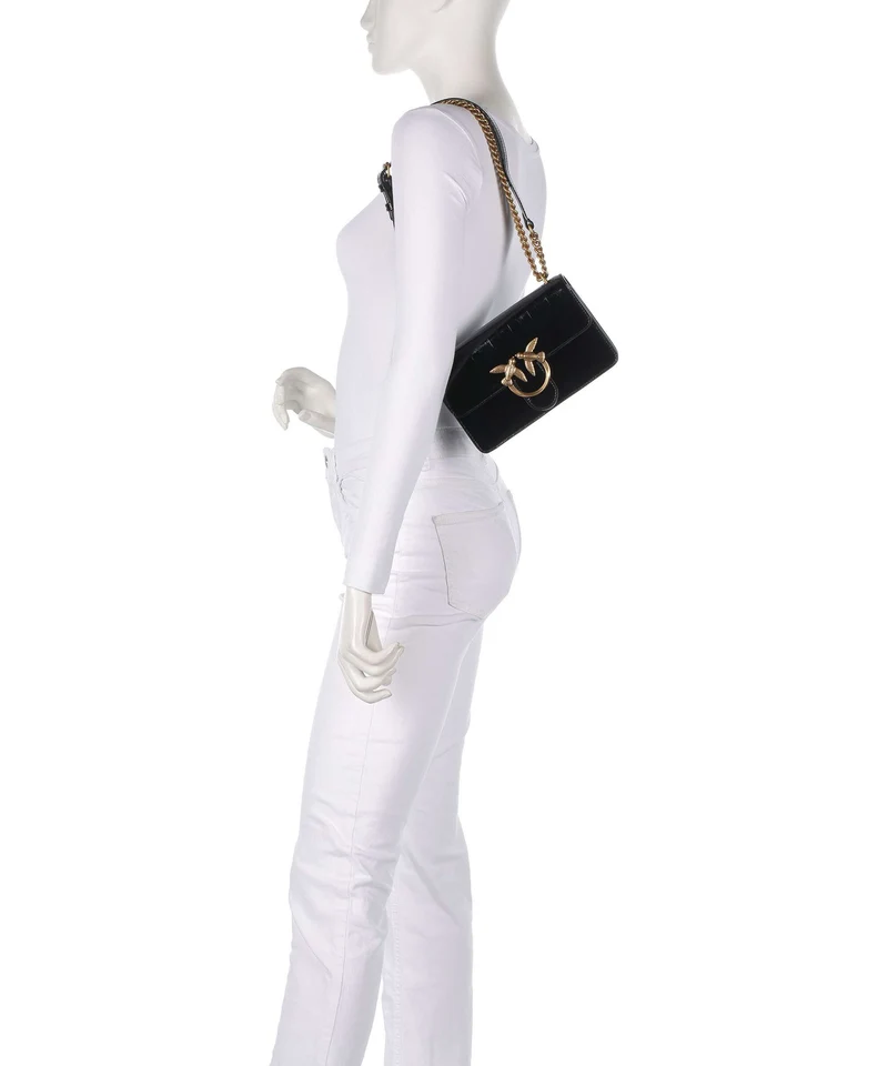 Pinko Love One Mini Schultertasche nero/antique gold