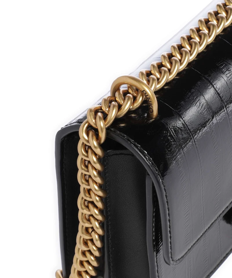 Pinko Love One Mini Schultertasche nero/antique gold